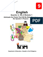 English: Quarter 2, Wk.4 Module 1