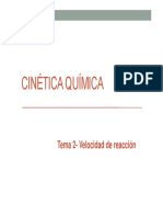 Cinética química: Velocidad de reacción