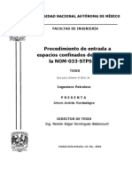 Procedimiento de Entrada a Espacios Confinados de Acuerdo a La NOM-033-STPS-2015