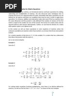 2.5 Notes and Examples For Matrix Equations: Example 1