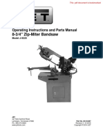 8-3/4" Zip-Miter Bandsaw: Operating Instructions and Parts Manual