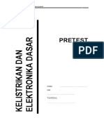 SOAL PRETEST Kelistrikan Dan Elektronika Dasar Smster 2