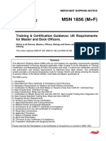 MSN 1856 (M+F) : Training & Certification Guidance: UK Requirements For Master and Deck Officers