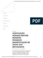 ASSOCIAÇÃO HUMANS BEFORE BORDERS PROMOVE MANIFESTAÇÃO DE APOIO AOS REFUGIADOS - Jornal Universitário Do Porto