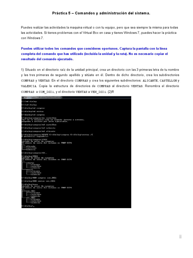 Comandos de Windows para Administración | PDF | Directorio (Computación ...