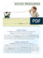 Communications Sheet