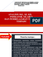 Analisis SKL, KI, KD, IPK, Silabus, Pemb Tematik Terpadu 2020