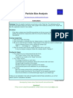 Particle Size Analysis: Instructions