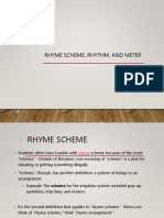 Rhyme Scheme, Meter, Foot (Study This)