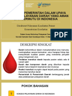 3kebijakan Pemerintah Dalam Pelayanan Darah Yang Aman Dan Bermutu