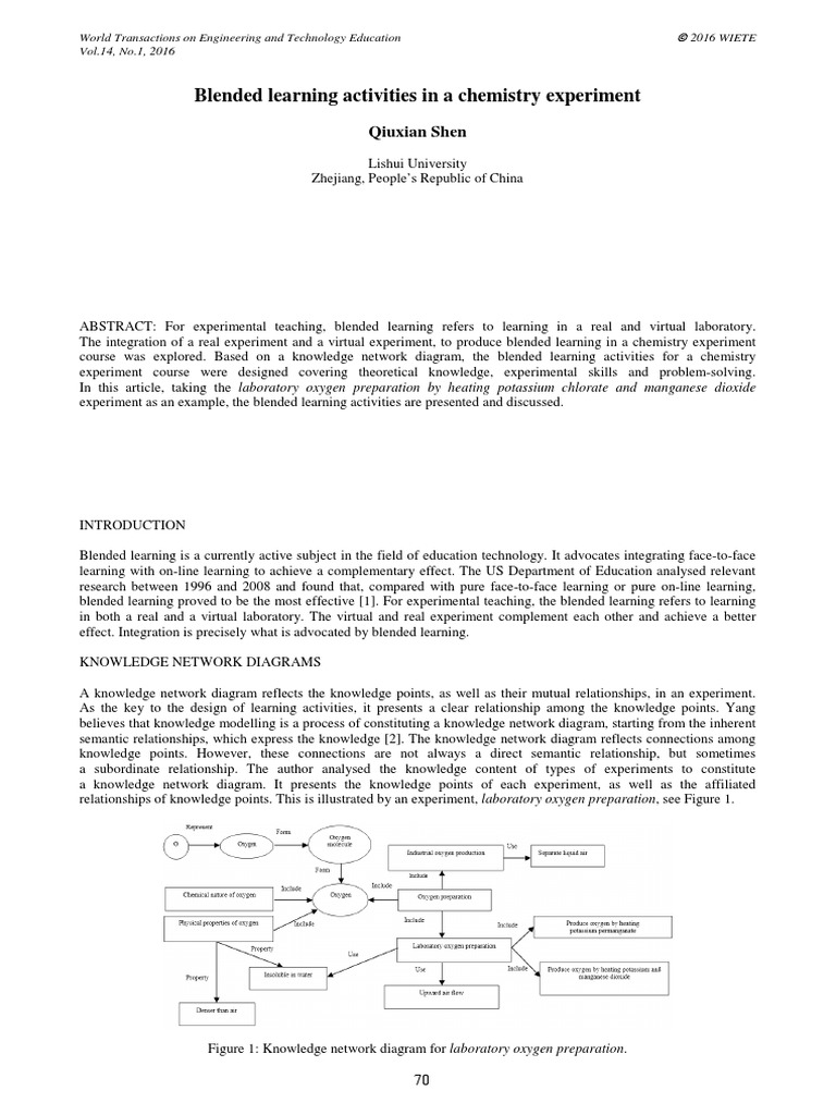 Blended Learning in Chemistry Experiments | PDF | Experiment | Learning