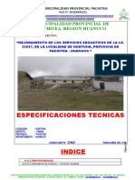 Especificaciones Tecnicas I. E. Huatuna Estructura