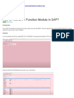 How To Test BAPI Function Module in SAP?: Technical Articles