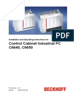 Control Cabinet Industrial PC C6640, C6650: Installation and Operating Instructions For