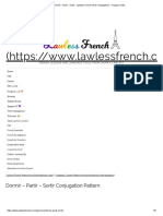Dormir - Partir - Sortir - Lawless French Verb Conjugations - Irregular Verbs