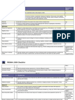 Section/topic # Checklist Item Reported On Page #: Title