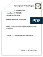 Cuadro Sinóptico "Relaciones Industriales"