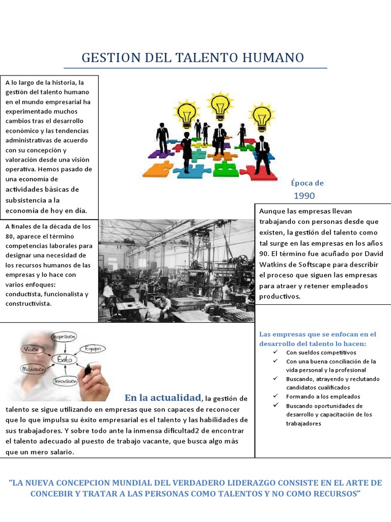 Evolución de la Gestión del Talento Humano | PDF | Gestión del talento ...