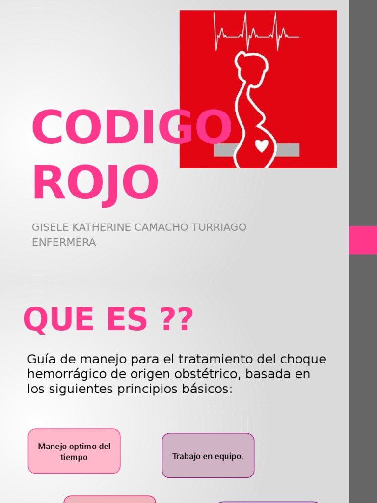 Guía de Manejo del Código Rojo Obstétrico | PDF