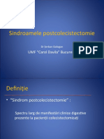 Curs 8 - Sindroamele postcolecistectomie