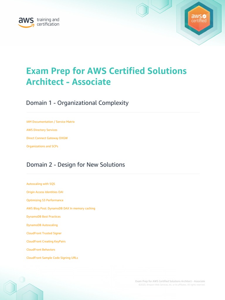 Exam Prep For AWS Certified Solutions Architect - Associate: Domain 1 ...