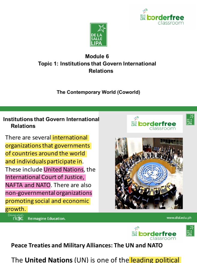 Global Governance Institutions | PDF | United Nations | International ...