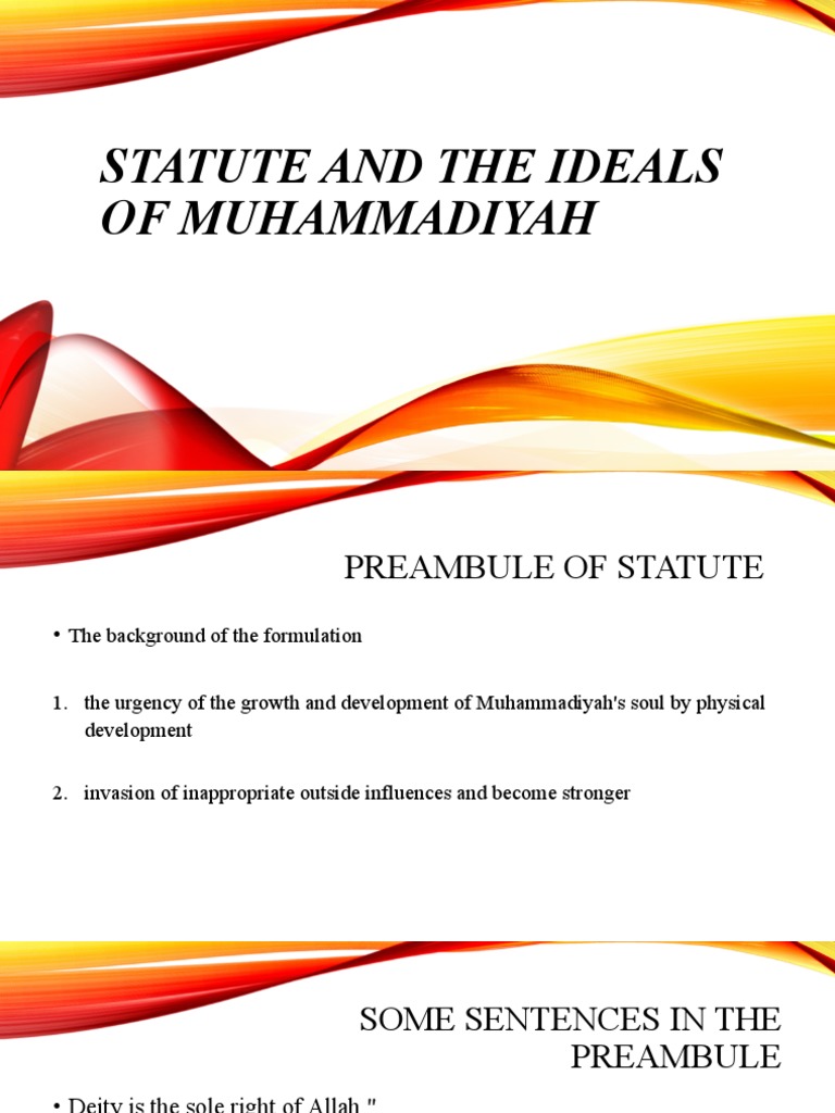 Statute and The Ideals of Muhammadiyah | PDF | Prophets And Messengers ...