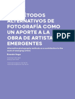 Los Métodos Alternativos de Fotografía Como Un Aporte A La Obra de Artistas Emergentes