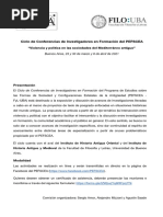 Ciclo de Conferencias de Investigadores en Formación del PEFSCEA(2)