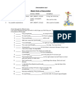 Modal Verbs of Speculation: Intermediate Level