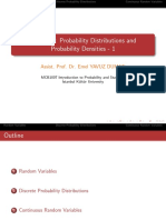 Lecture 3: Probability Distributions and Probability Densities - 1