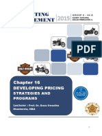 Marketing Management: Developing Pricing