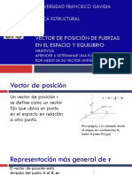 Vector de Posición de Fuerzas en El Espacio Y Equilibrio: Universidad Francisco Gavidia Fisica Estructural