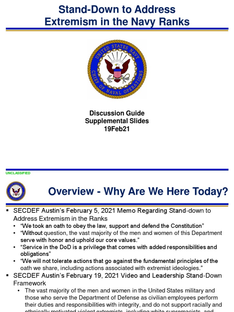 Extremism in The Ranks StandDown Training Slides PDF Oath Of