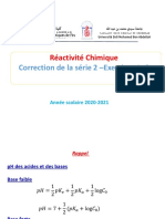 Correction de La Serie 2 - Réactivité Chimique-Exercices 1-5