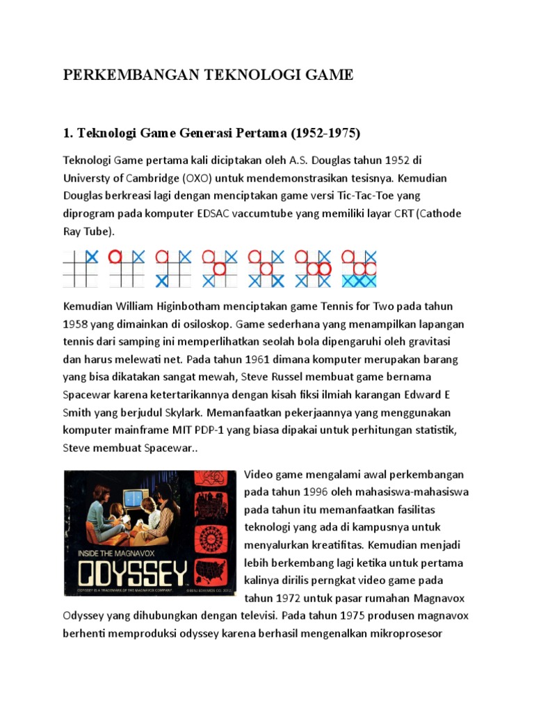 Perkembangan Teknologi Game | PDF