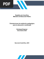Orientaciones Mediacion Pedagogica Educacion Combinada