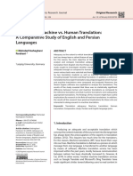 Adequacy in Machine vs. Human Translation: A Comparative Study of English and Persian Languages