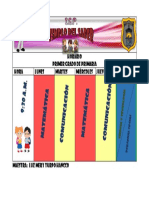 HORARIO Primer Grado de Primaria