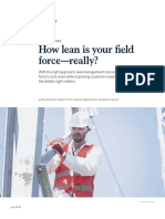 How Lean Is Your Field Force-Really?
