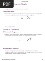 Congruence of Triangles Notes