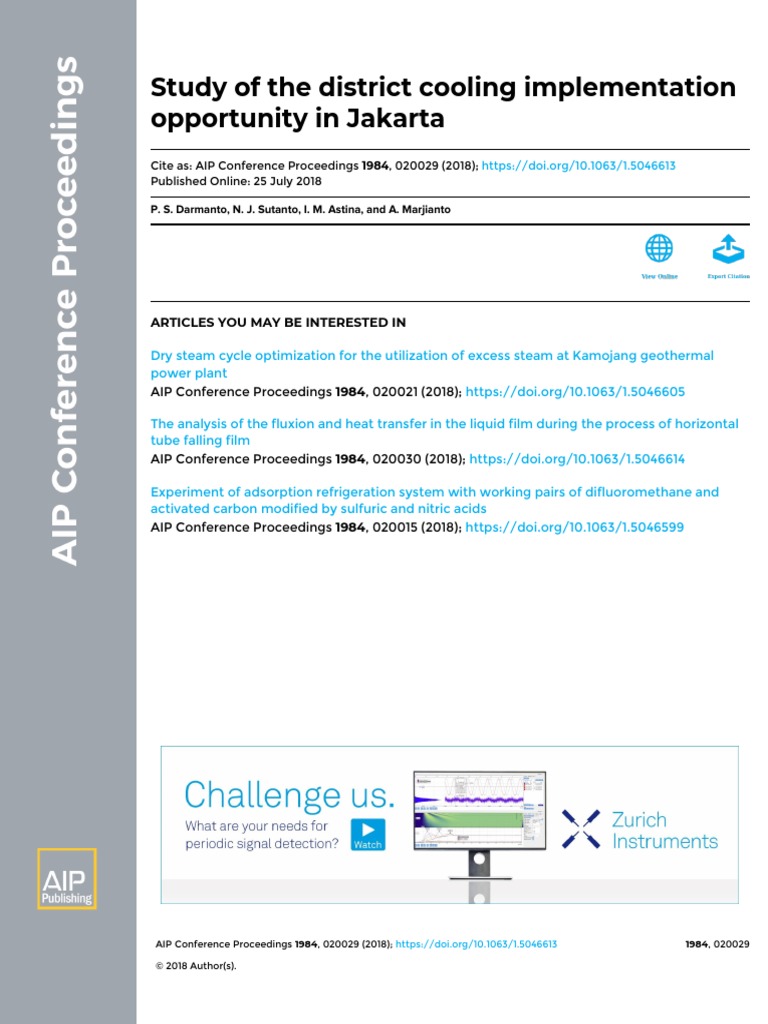District Cooling System In Indonesia Pdf Air Conditioning