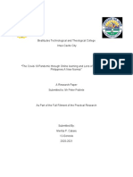 The Covid-19 Pandemic through Online learning and Lens of education in the Philippines A New Normal