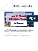 How To Introduce Yourself in Korean: by The Way, If You Want To Learn and Speak Korean With An Actual
