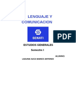 Lenguaje Y Comunicacion: Estudios Generales Semestre I