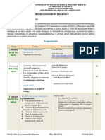 Programación Taller de Comunicación Educativa B-I 2021 