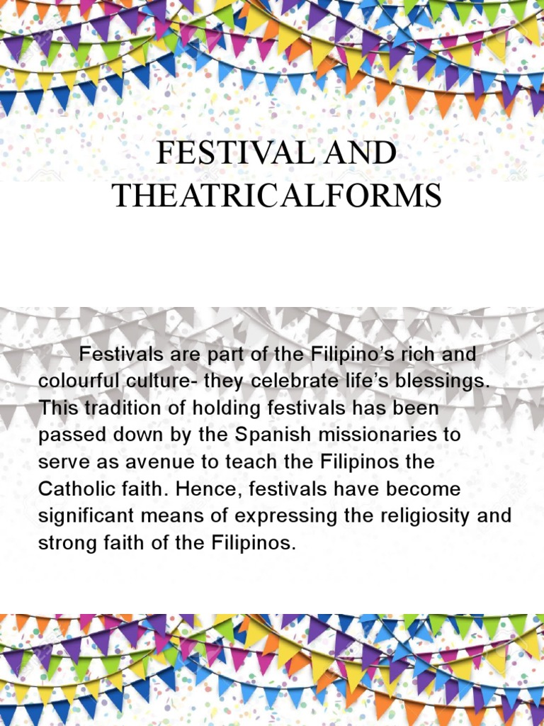 Philippine Festivals and Theatrical Forms | PDF | Dances | Festival