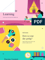 Pink Yellow and Teal Illustrative Values Home Learning Routine Education Presentation