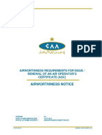 Airworthiness Notice: Airworthiness Requirements For Issue / Renewal of An Air Operator'S Certificate (Aoc)