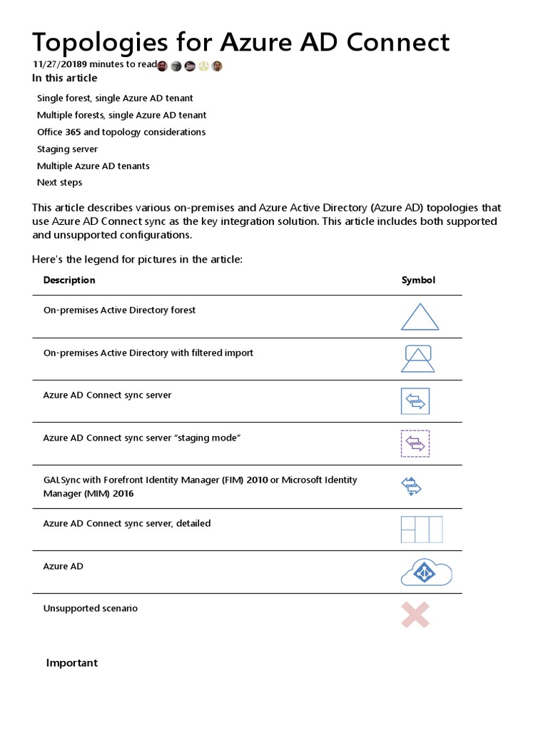 Azure AD Connect Topologies Overview | PDF | Active Directory ...